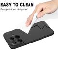 Custodia in silicone liquido con cinghia a mano per Xiaomi 17T Pro - Nera