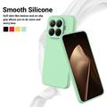 Custodia in silicone liquido con cinghia a mano per Xiaomi 17T Pro - Verde