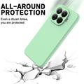 Custodia in silicone liquido con cinghia a mano per Xiaomi 17T Pro - Verde