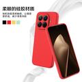 Custodia in silicone liquido con cinghia a mano per Xiaomi 17T Pro - Rossa