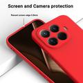 Custodia in silicone liquido con cinghia a mano per Xiaomi 17T Pro - Rossa