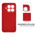 Custodia in silicone liquido con cinghia a mano per Xiaomi 17T Pro - Rossa