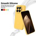 Custodia in silicone liquido con cinghia a mano per Xiaomi 17T Pro - Gialla