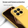 Custodia in silicone liquido con cinghia a mano per Xiaomi 17T Pro - Gialla