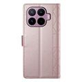 Custodia a portafoglio trapuntata lusso per Xiaomi 17T Pro - Oro rosa