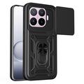 Custodia ibrida con anello rotante e protezione per fotocamera per Xiaomi 17T Pro - Nera