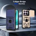 Custodia ibrida con anello rotante e protezione per fotocamera per Xiaomi 17T Pro - Nera
