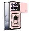 Custodia ibrida con anello rotante e protezione per fotocamera per Xiaomi 17T Pro - Rosa Oro