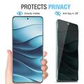 Proteggi Schermo in Vetro Temperato a Copertura Totale Privacy per Xiaomi 18 Fold - Bordo Nero