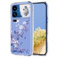 Custodia in TPU con motivo floreale per Xiaomi 18 Pro - Viola