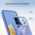 Custodia in TPU con motivo floreale per Xiaomi 18 Pro Max - Viola