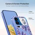 Custodia in TPU con motivo floreale per Xiaomi 18 Pro Max - Glicine