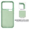 Custodia in silicone liquido con cinghia a mano per Xiaomi 18 Pro Max - Verde