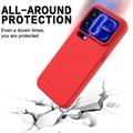 Custodia in silicone liquido con cinghia a mano per Xiaomi 18 Pro Max - Rossa