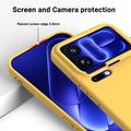 Custodia in silicone liquido con cinghia a mano per Xiaomi 18 Pro Max - Gialla