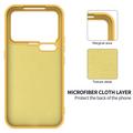 Custodia in silicone liquido con cinghia a mano per Xiaomi 18 Pro Max - Gialla
