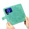 Custodia a portafoglio Mandala per Xiaomi 18 Pro Max con cinturino da polso - Verde menta
