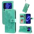 Custodia a portafoglio Mandala per Xiaomi 18 Pro Max con cinturino da polso - Verde menta