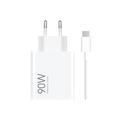 Caricabatterie da viaggio Xiaomi 90W con cavo USB-C - Bianco