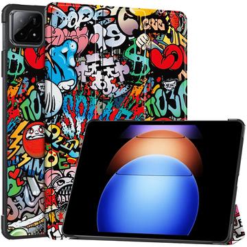 Custodia Smart Folio serie Tri-Fold per Xiaomi Pad 6S Pro 12.4 - Graffiti