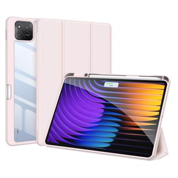 Custodia Smart Folio Tri-Fold Dux Ducis Toby per Xiaomi Pad 7/7 Pro - Rosa Chiaro