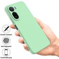 Custodia in silicone liquido con cinghia a mano per Xiaomi Poco C81 Pro - Verde