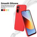 Custodia in silicone liquido con cinghia a mano per Xiaomi Poco C81 Pro - Rossa