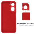 Custodia in silicone liquido con cinghia a mano per Xiaomi Poco C81 Pro - Rossa