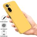 Custodia in silicone liquido con cinghia a mano per Xiaomi Poco C81 Pro - Gialla