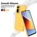 Custodia in silicone liquido con cinghia a mano per Xiaomi Poco C81 Pro - Gialla