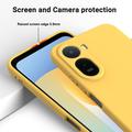 Custodia in silicone liquido con cinghia a mano per Xiaomi Poco C81 Pro - Gialla