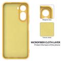 Custodia in silicone liquido con cinghia a mano per Xiaomi Poco C81 Pro - Gialla