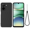 Custodia in silicone liquido con cinghia a mano per Xiaomi Poco C81x