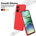 Custodia in silicone liquido con cinghia a mano per Xiaomi Poco C81x - Rossa