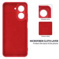 Custodia in silicone liquido con cinghia a mano per Xiaomi Poco C81x - Rossa