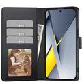 Custodia a portafoglio con magnete e supporto Tech-Protect per Xiaomi Poco F8 Pro - Nera