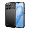 Custodia in TPU spazzolato per Xiaomi Poco F9 Pro - Fibra di Carbonio