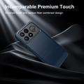 Custodia in TPU spazzolato per Xiaomi Poco F9 Ultra - Fibra di Carbonio - Blu