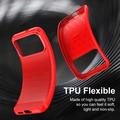 Custodia in TPU spazzolato per Xiaomi Poco F9 Ultra - Fibra di Carbonio - Rossa