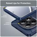 Custodia in TPU spazzolato per Xiaomi Poco M8/Redmi Note 15 5G - Fibra di Carbonio - Blu