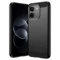 Custodia in TPU spazzolato per Xiaomi Poco X8 Power - Fibra di Carbonio