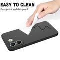 Custodia in silicone liquido con cinghia a mano per Xiaomi Poco X8 Power - Nera