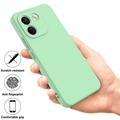 Custodia in silicone liquido con cinghia a mano per Xiaomi Poco X8 Power - Verde
