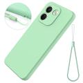 Custodia in silicone liquido con cinghia a mano per Xiaomi Poco X8 Power - Verde