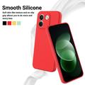 Custodia in silicone liquido con cinghia a mano per Xiaomi Poco X8 Power - Rossa