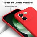 Custodia in silicone liquido con cinghia a mano per Xiaomi Poco X8 Power - Rossa