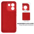 Custodia in silicone liquido con cinghia a mano per Xiaomi Poco X8 Power - Rossa