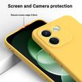 Custodia in silicone liquido con cinghia a mano per Xiaomi Poco X8 Power - Gialla