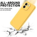 Custodia in silicone liquido con cinghia a mano per Xiaomi Poco X8 Power - Gialla