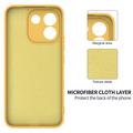 Custodia in silicone liquido con cinghia a mano per Xiaomi Poco X8 Power - Gialla